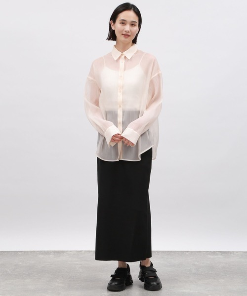 LAKOLE(ラコレ)の「オーガンジーシアーシャツ / 111119(シャツ/ブラウス・レディース・ブラック/ライトブルー/コーラル/オフホワイト・MEDIUM/SMALL)」の15枚目の写真