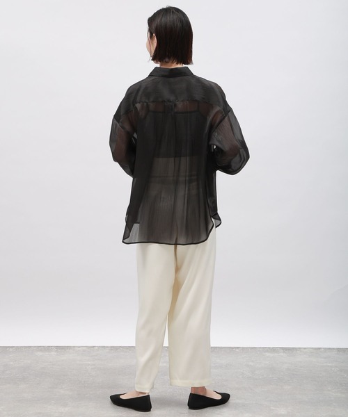 LAKOLE(ラコレ)の「オーガンジーシアーシャツ / 111119(シャツ/ブラウス・レディース・ブラック/ライトブルー/コーラル/オフホワイト・MEDIUM/SMALL)」の22枚目の写真