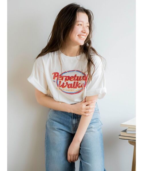 Ungrid(アングリッド)の「ツアーロゴルーズTee(Tシャツ/カットソー・レディース・オフホワイト/チャコールグレー/オレンジ/パープル/グリーン・FREE)」の22枚目の写真