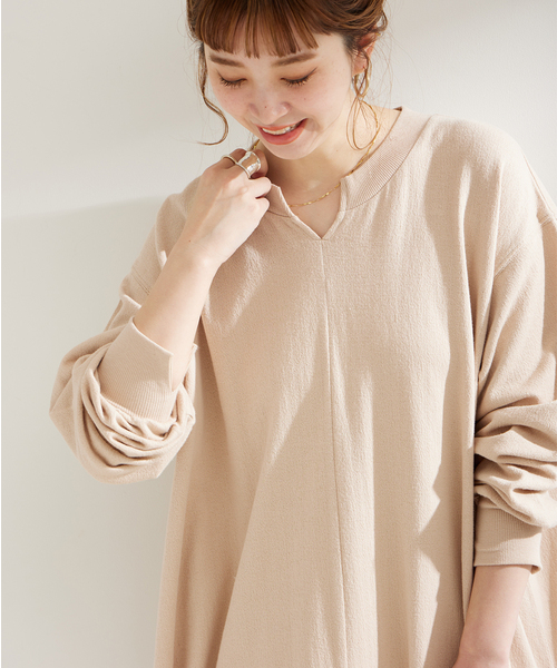 B.C STOCK（ベーセーストック）の「ナシジカットワンピース（ワンピース・レディース・ベージュ/ブラック・FREE）」の22枚目の写真