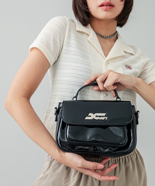 X-girl（エックスガール）の「STAR LOGO 2WAY SHOULDER BAG（ショルダーバッグ・レディース・シルバー/ライトブルー/ブラック・ONE SIZE）」の12枚目の写真