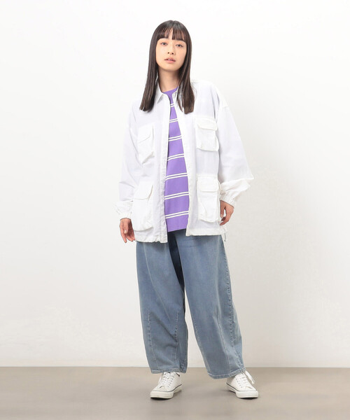 Purple&Yellow（パープルアンドイエロー）の「ナイロンタッサー ７ポケット シャツブルゾン（ブルゾン・メンズ・ブラック/ホワイト/ピンク・SMALL/MEDIUM/LARGE）」の6枚目の写真