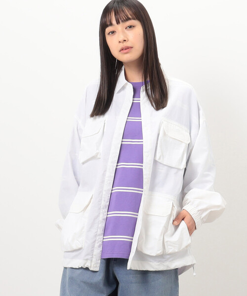 Purple&Yellow（パープルアンドイエロー）の「ナイロンタッサー ７ポケット シャツブルゾン（ブルゾン・メンズ・ブラック/ホワイト/ピンク・SMALL/MEDIUM/LARGE）」の7枚目の写真