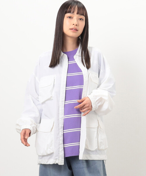 Purple&Yellow（パープルアンドイエロー）の「ナイロンタッサー ７ポケット シャツブルゾン（ブルゾン・メンズ・ブラック/ホワイト/ピンク・SMALL/MEDIUM/LARGE）」の8枚目の写真