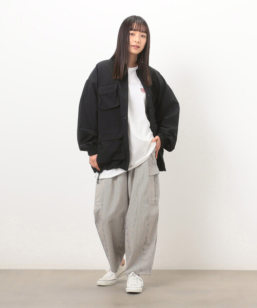 Purple&Yellow（パープルアンドイエロー）の「ナイロンタッサー ７ポケット シャツブルゾン（ブルゾン・メンズ・ブラック/ホワイト/ピンク・SMALL/MEDIUM/LARGE）」の14枚目の写真