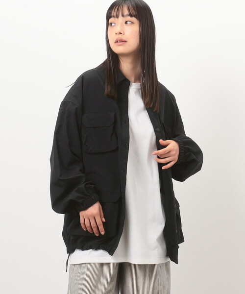 Purple&Yellow（パープルアンドイエロー）の「ナイロンタッサー ７ポケット シャツブルゾン（ブルゾン・メンズ・ブラック/ホワイト/ピンク・SMALL/MEDIUM/LARGE）」の16枚目の写真