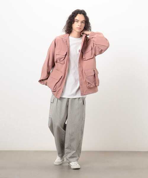 Purple&Yellow（パープルアンドイエロー）の「ナイロンタッサー ７ポケット シャツブルゾン（ブルゾン・メンズ・ブラック/ホワイト/ピンク・SMALL/MEDIUM/LARGE）」の17枚目の写真