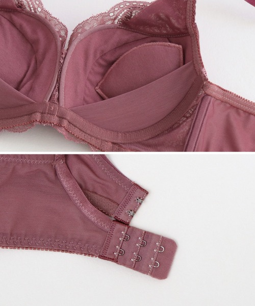 Women'secret/ノンワイヤー☆レース×Tulle Plumetiブラジャー 小花ノンワイヤー安定ブラジャー（2色レースは日本製） 通販