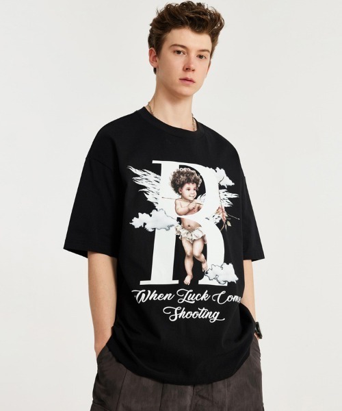 Ressaca（レサーカ）の「オーバーサイズ キューピッドグラフィックプリントTシャツ（Tシャツ/カットソー・メンズ・グレー/ブラック・XL/L/M）」の15枚目の写真