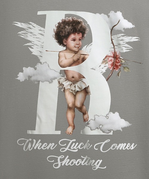 Ressaca（レサーカ）の「オーバーサイズ キューピッドグラフィックプリントTシャツ（Tシャツ/カットソー・メンズ・グレー/ブラック・XL/L/M）」の7枚目の写真