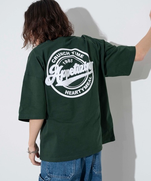 WEGO(ウィゴー)の「WEGO/サークルロゴBIGT(Tシャツ/カットソー・メンズ・ホワイト/ダークグリーン・MEDIUM/LARGE)」の1枚目の写真