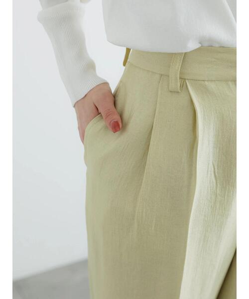 Te chichi（テチチ）の「シャイニーワイドパンツ（セットアップ可）（その他パンツ・レディース・イエロー/オフホワイト・F）」の13枚目の写真