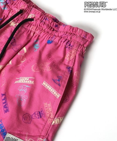 F.O.KIDS(エフオーキッズ)の「F.O.KIDS/エフオーキッズ PEANUTSコラボ 総柄サマーショーツ(カーゴパンツ・キッズ・ライム/ピンク/ブラック・130/140/150)」の12枚目の写真