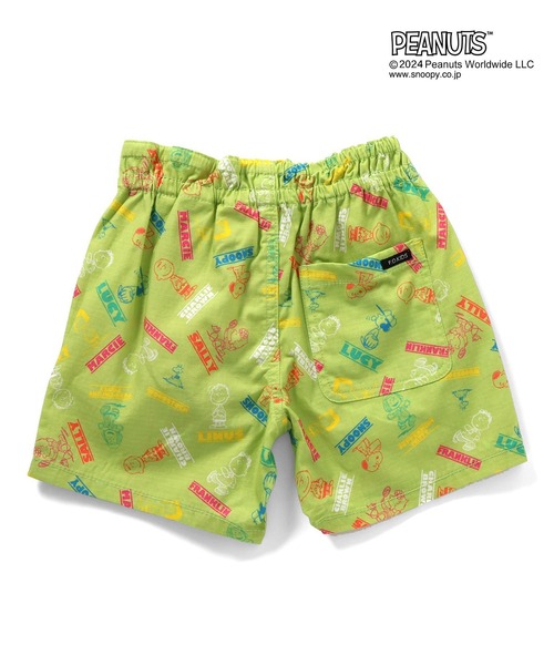 F.O.KIDS(エフオーキッズ)の「F.O.KIDS/エフオーキッズ PEANUTSコラボ 総柄サマーショーツ(カーゴパンツ・キッズ・ライム/ピンク/ブラック・130/140/150)」の5枚目の写真