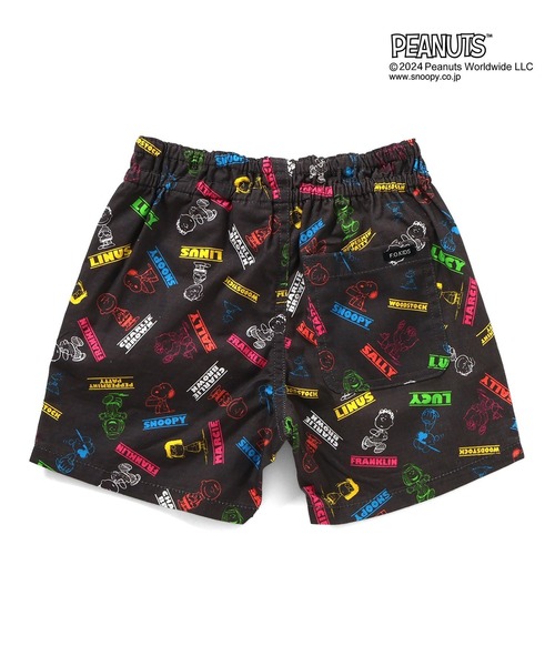 F.O.KIDS(エフオーキッズ)の「F.O.KIDS/エフオーキッズ PEANUTSコラボ 総柄サマーショーツ(カーゴパンツ・キッズ・ライム/ピンク/ブラック・130/140/150)」の6枚目の写真