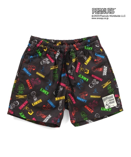 F.O.KIDS(エフオーキッズ)の「F.O.KIDS/エフオーキッズ PEANUTSコラボ 総柄サマーショーツ(カーゴパンツ・キッズ・ライム/ピンク/ブラック・130/140/150)」の15枚目の写真