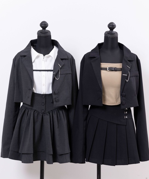 DearMyLoveMillor(ディアマイラブミラー)の「フロントホックミニスカート(スカート・レディース・ブラック/グレー・MEDIUM/LARGE/LL/3L)」の21枚目の写真