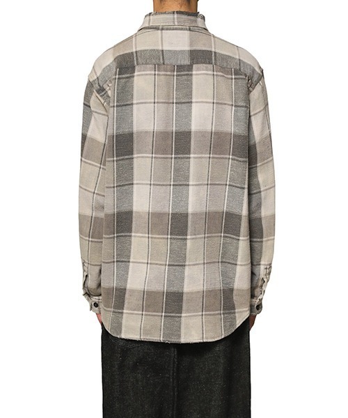 トップス Gold COTTONNELCHECK L/SWORK SHIRT DAMAGE GL29196 / COTTON NEL CHECK WORK SHIRT DAMAGE AGED – gold