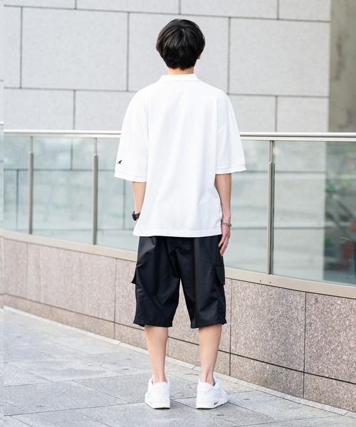 ワンタック ワイドミリタリーカーゴイージーショートパンツ