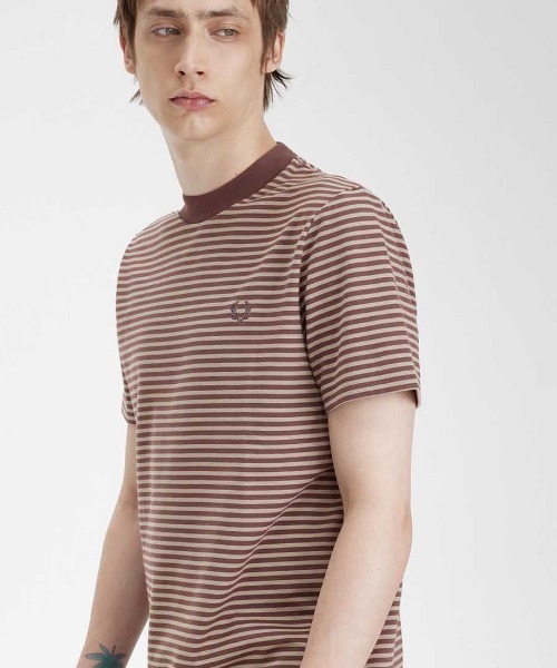 FRED PERRY（フレッドペリー）の「Fine Stripe Heavy Weight T-Shirt
