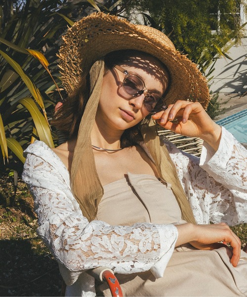 N.(N. Natural Beauty Basic)(エヌエヌナチュラルビューティーベーシック)の「◆ラフィアフリンジカンカン帽(ハット・レディース・ブラック/ベージュ・フリ-)」の3枚目の写真