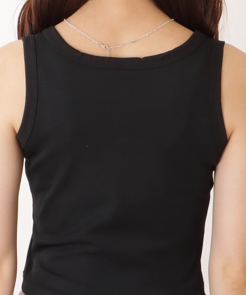 未使用 Katie UNDER PRETTIES ノースリーブ 黒 タンクトップ BAB タンクトップ ノースリーブ シアーラインタンクトップ