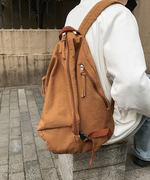 aimoha（アイモハ）の「aimoha outdoor　ユニセックス　キャンバスリュック（バックパック/リュック・レディース・グリーン/ブラウン/ブラック/ホワイト・FREE）」の12枚目の写真