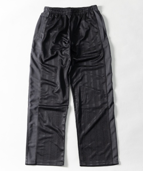 NYLAUS(ナイラス)の「レギュラーフィット シャドーストライプ サイドライン イージージャージパンツ(その他パンツ・メンズ・ブラック×ホワイト/ブラック系/ブラック×レッド/チャコールグレー×ブラック/ネイビー系・M/L/LL)」の1枚目の写真