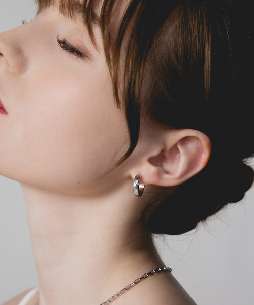 Os accessory(オズアクセサリー)の「【Os】オズ【金属アレルギー対応】ガラスストーン フープピアス(ピアス(両耳用)・レディース・シルバー/ゴールド・FREE)」の14枚目の写真