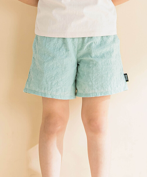 Noeil aime BeBe（ノイユエイムベベ）の「コットンレースショートパンツ(90~130cm)（その他パンツ・キッズ・ブラウン/グリーン・110cm/100cm/120cm/130cm/90cm）」の2枚目の写真