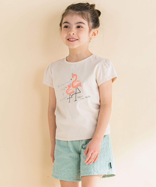 Noeil aime BeBe（ノイユエイムベベ）の「コットンレースショートパンツ(90~130cm)（その他パンツ・キッズ・ブラウン/グリーン・110cm/100cm/120cm/130cm/90cm）」の3枚目の写真