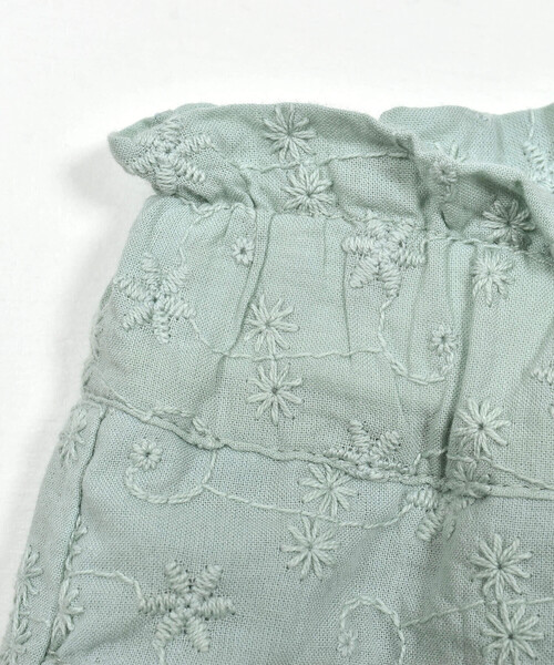 Noeil aime BeBe（ノイユエイムベベ）の「コットンレースショートパンツ(90~130cm)（その他パンツ・キッズ・ブラウン/グリーン・110cm/100cm/120cm/130cm/90cm）」の7枚目の写真