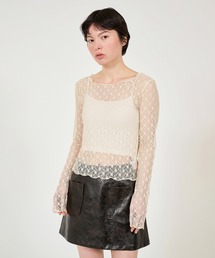 tinajojun TINA：JOJUN 花柄チュニック バタフライ フレアチュニック TINA：JOJUN 全2色｜tnj821-0999