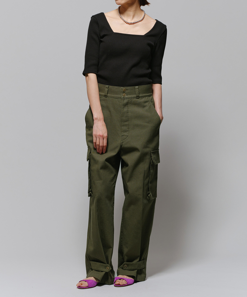 IENA LA BOUCLE(イエナラブークル)の「《追加》IENA LA BOUCLE リブスクエアネックカットソー2(Tシャツ/カットソー・レディース・アイボリー/ブラック・FREE)」の10枚目の写真