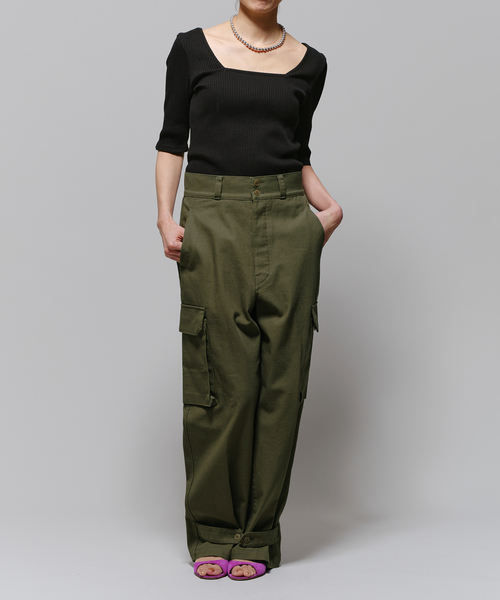 IENA LA BOUCLE(イエナラブークル)の「《追加》IENA LA BOUCLE リブスクエアネックカットソー2(Tシャツ/カットソー・レディース・アイボリー/ブラック・FREE)」の14枚目の写真