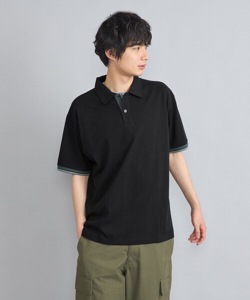coen（コーエン）の「カラーリブニットポロシャツ（ポロシャツ・メンズ・ホワイト/グレー/ブラック・M/XL/L）」の18枚目の写真