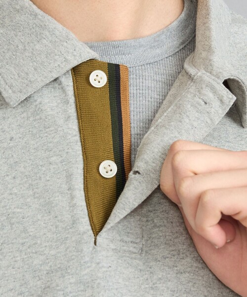 coen（コーエン）の「カラーリブニットポロシャツ（ポロシャツ・メンズ・ホワイト/グレー/ブラック・M/XL/L）」の5枚目の写真