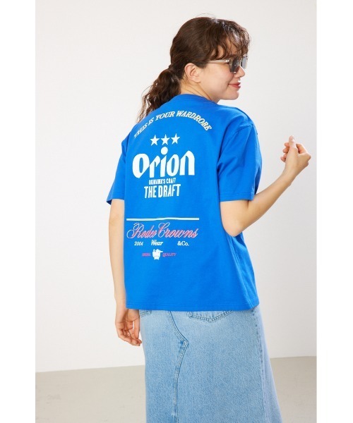 RODEO CROWNS WIDE BOWL(ロデオクラウンズワイドボウル)の「Orion Beer ×RCS Tシャツ(Tシャツ/カットソー・レディース・オフホワイト/チャコールグレー/ブルー・MEDIUM/LARGE)」の6枚目の写真