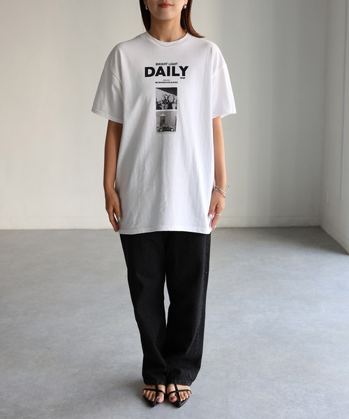 Riberry（リベリー）の「DAILYフォトプリント半袖Tシャツ（Tシャツ/カットソー・レディース・ブラック/ホワイト・MEDIUM）」の16枚目の写真