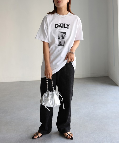 Riberry（リベリー）の「DAILYフォトプリント半袖Tシャツ（Tシャツ/カットソー・レディース・ブラック/ホワイト・MEDIUM）」の14枚目の写真