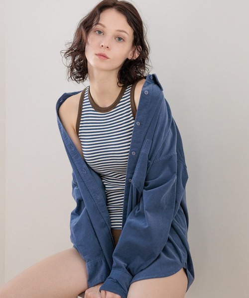 Healthknit（ヘルスニット）の「【Healthknit × bijorie】カップ付きアメスリ／NEW BASIC（タンクトップ・レディース・グリーン/ブラウン/レッド・LARGE/MEDIUM/LG）」の2枚目の写真