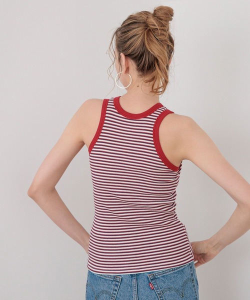 Healthknit（ヘルスニット）の「【Healthknit × bijorie】カップ付きアメスリ／NEW BASIC（タンクトップ・レディース・グリーン/ブラウン/レッド・LARGE/MEDIUM/LG）」の17枚目の写真