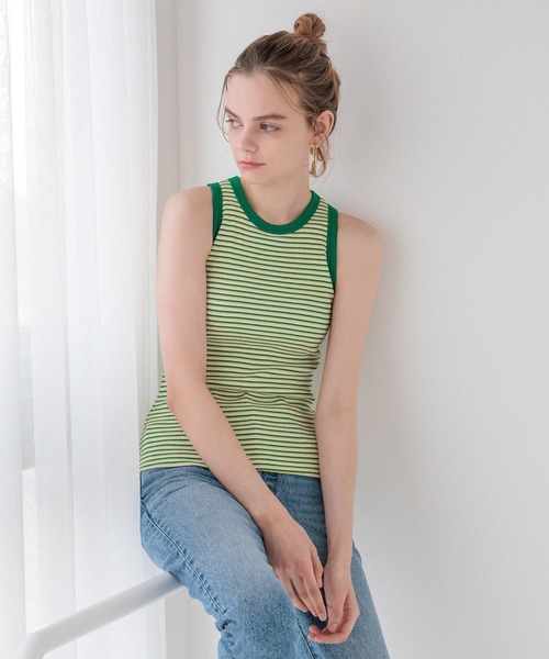 Healthknit（ヘルスニット）の「【Healthknit × bijorie】カップ付きアメスリ／NEW BASIC（タンクトップ・レディース・グリーン/ブラウン/レッド・LARGE/MEDIUM/LG）」の20枚目の写真