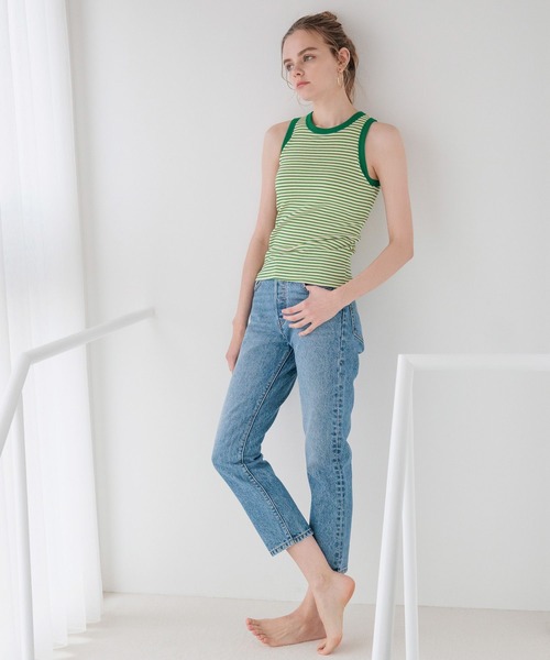 Healthknit（ヘルスニット）の「【Healthknit × bijorie】カップ付きアメスリ／NEW BASIC（タンクトップ・レディース・グリーン/ブラウン/レッド・LARGE/MEDIUM/LG）」の21枚目の写真