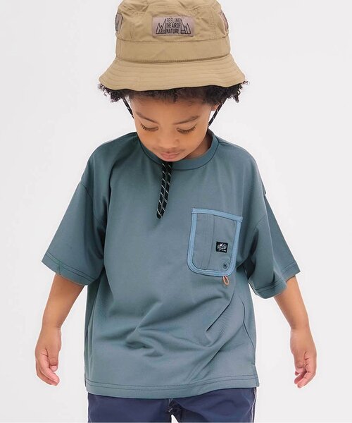 F.O.KIDS（エフオーキッズ）の「【水陸両用】ハイブリッド BIG Tee（Tシャツ/カットソー・キッズ・ブラック/ベージュ/カーキ/ブルー・90/100/110/120/80/130/95/140/150）」の4枚目の写真