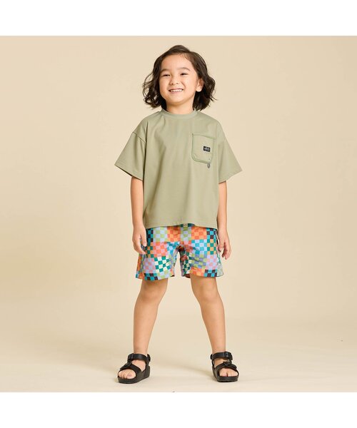 F.O.KIDS（エフオーキッズ）の「【水陸両用】ハイブリッド BIG Tee（Tシャツ/カットソー・キッズ・ブラック/ベージュ/カーキ/ブルー・90/100/110/120/80/130/95/140/150）」の8枚目の写真