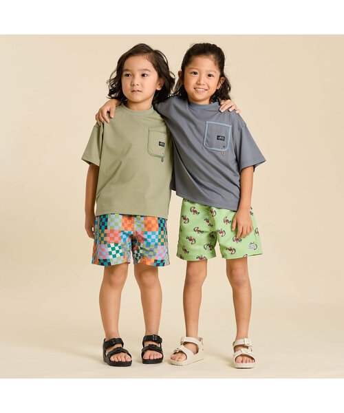 F.O.KIDS（エフオーキッズ）の「【水陸両用】ハイブリッド BIG Tee（Tシャツ/カットソー・キッズ・ブラック/ベージュ/カーキ/ブルー・90/100/110/120/80/130/95/140/150）」の10枚目の写真