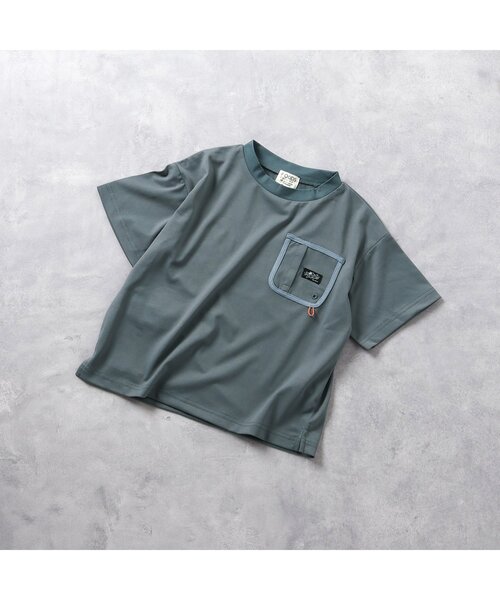 F.O.KIDS（エフオーキッズ）の「【水陸両用】ハイブリッド BIG Tee（Tシャツ/カットソー・キッズ・ブラック/ベージュ/カーキ/ブルー・90/100/110/120/80/130/95/140/150）」の11枚目の写真