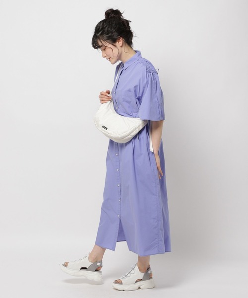 niko and...（ニコアンド）の「マーセシャーリングスリットワンピース（シャツワンピース・レディース・チャコール/イエロー/ブルー・MEDIUM/LARGE）」の14枚目の写真