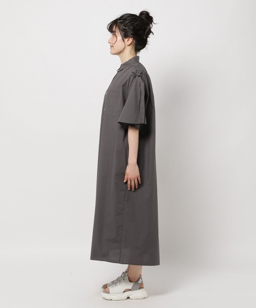 niko and...（ニコアンド）の「マーセシャーリングスリットワンピース（シャツワンピース・レディース・チャコール/イエロー/ブルー・MEDIUM/LARGE）」の17枚目の写真